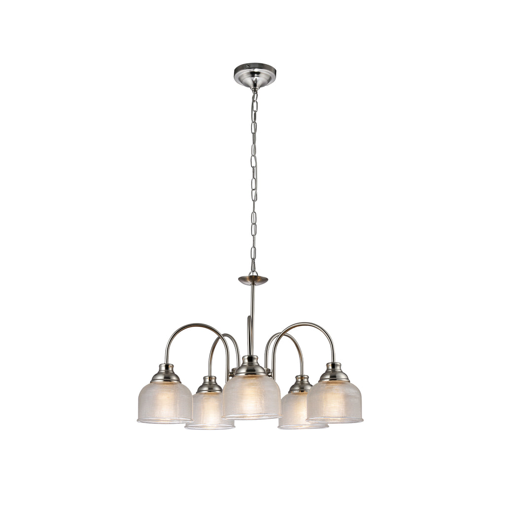 Aviva 5 Lights Large Chandelier Light Satin Chrome - LL002CH102L